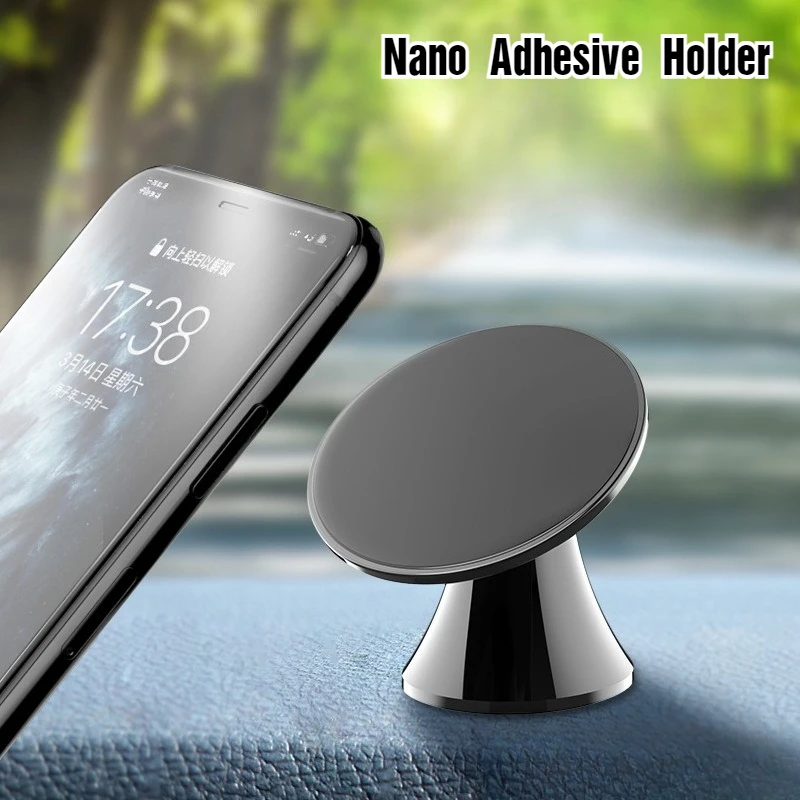 Suporte universal para celular veicular com adesivo nano, suporte magnético para ventilação, suporte para GPS, smartphone e celular no carro.