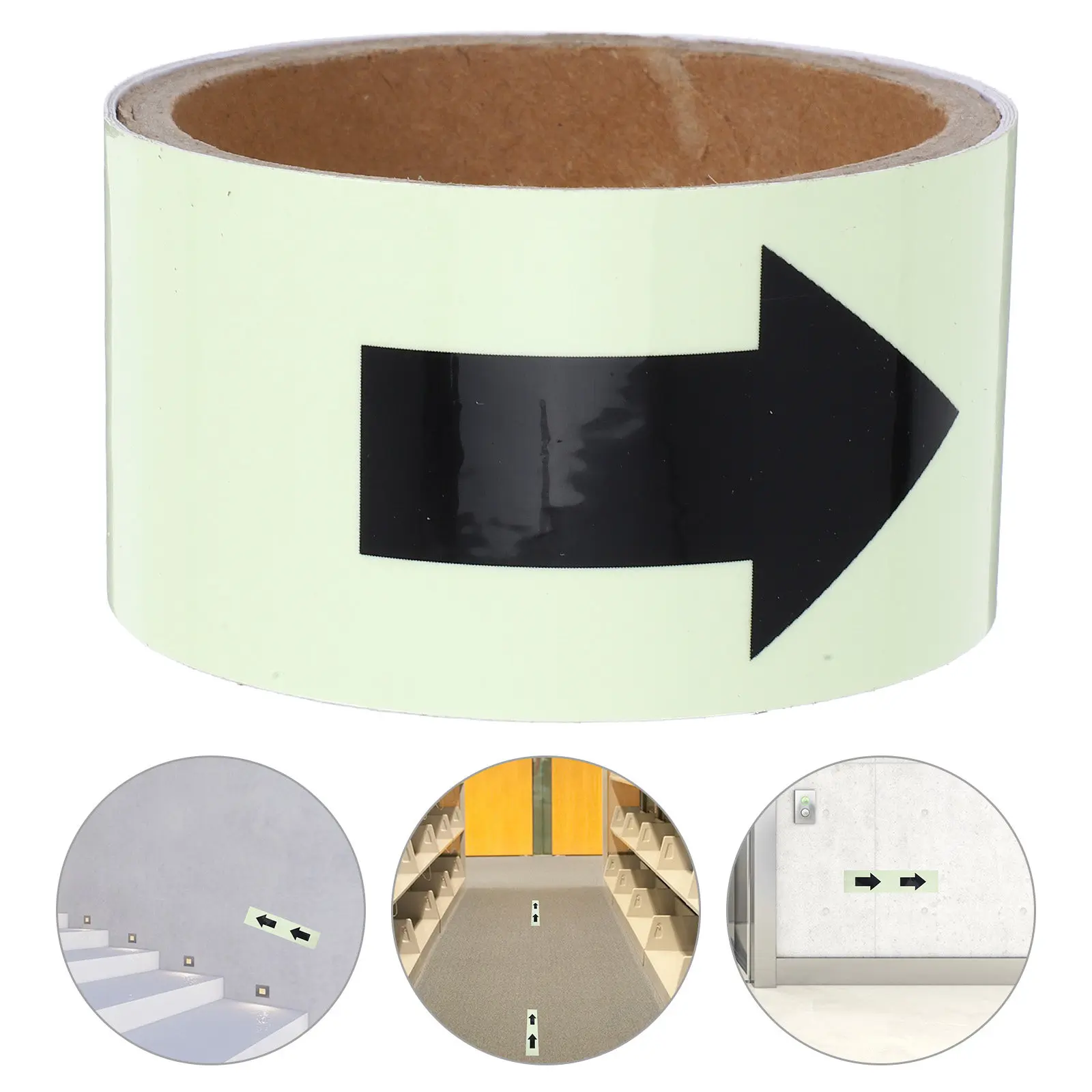 Glow In The Dark Arrow Tape Reflective Arrow Sticker For Warehouse Worker Directional Roll Floor Marking