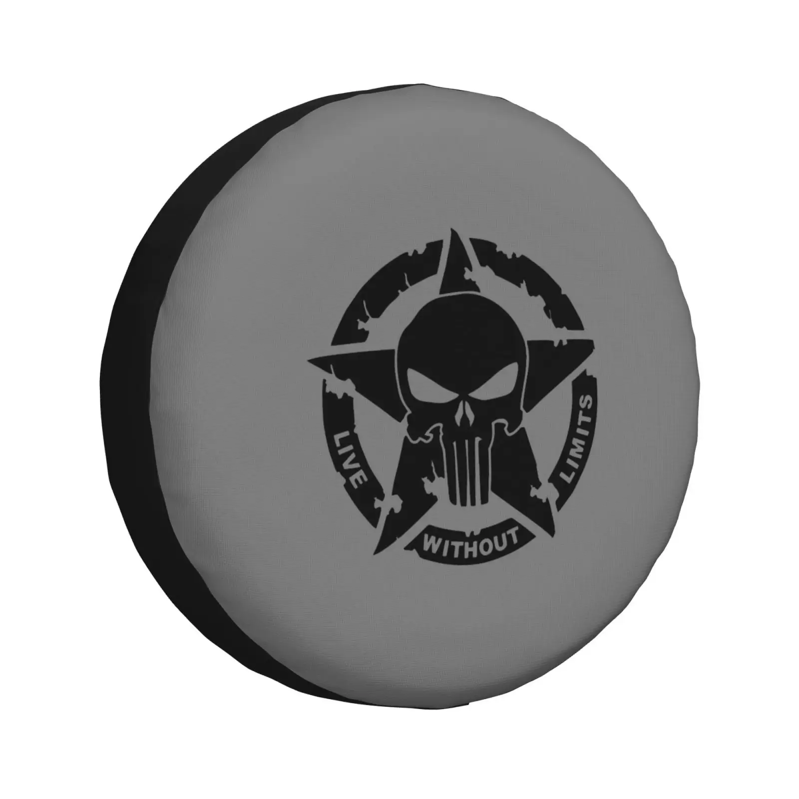 

Military Tactical Skull Star Spare Tire Cover Dust-Proof Wheel Tire Cover Protector for Jeep SUV RV Trailer Car 14 15 16 17 Inch