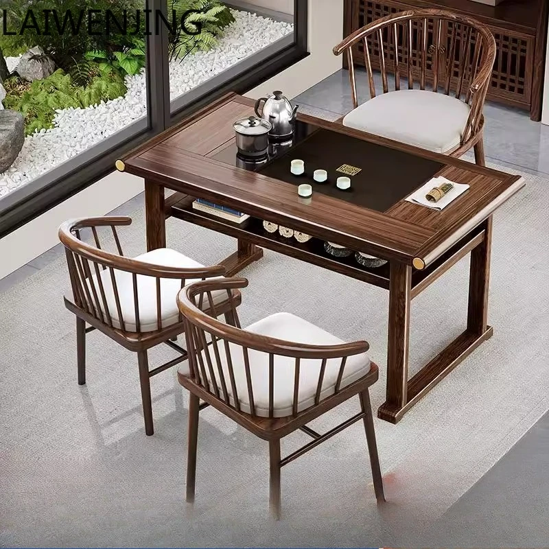 

MJY solid wood new Chinese tea table and chair combination coffee table small apartment household tea table