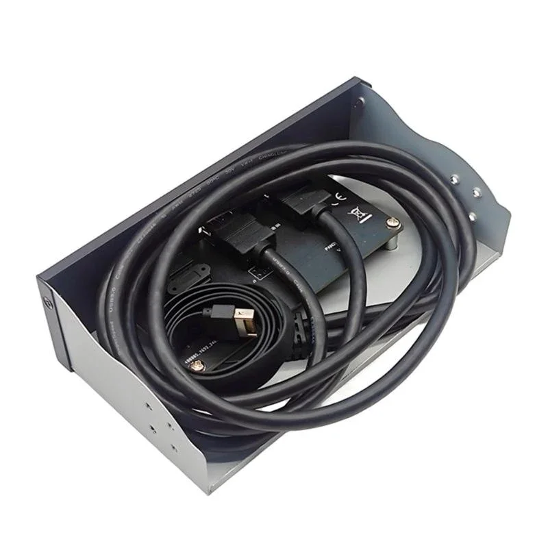 

USB3.2 Front Panel USB Hub for 5.25Inch Bay Featuring Double USB3.2 Port and Type C for Fast Data Transfer