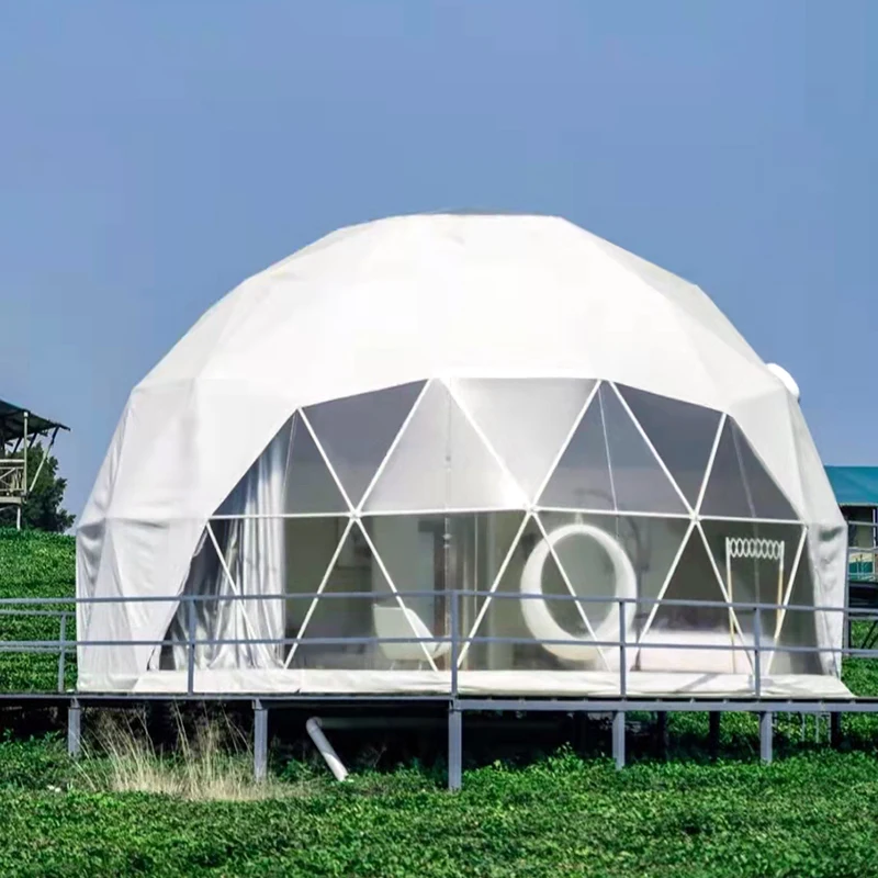 Outdoor camping tour of starry tent Tik Tok online luxury hotel scenic spot B&B room spherical restaurant bubble house