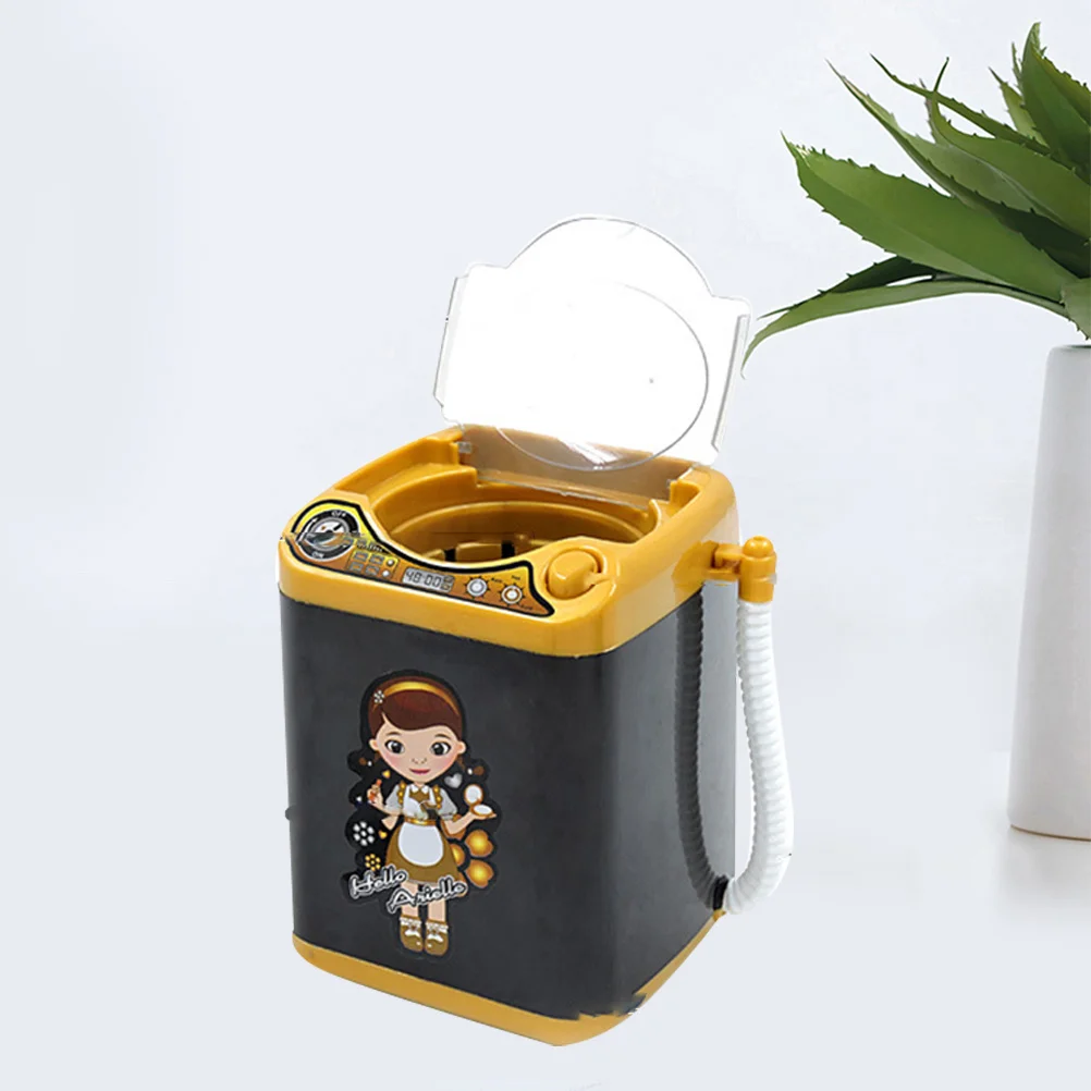 ミニ洗濯機黒電気ごっこ遊びキッチン家電子供のためのシミュレーション回転水機能耐久性のある防水