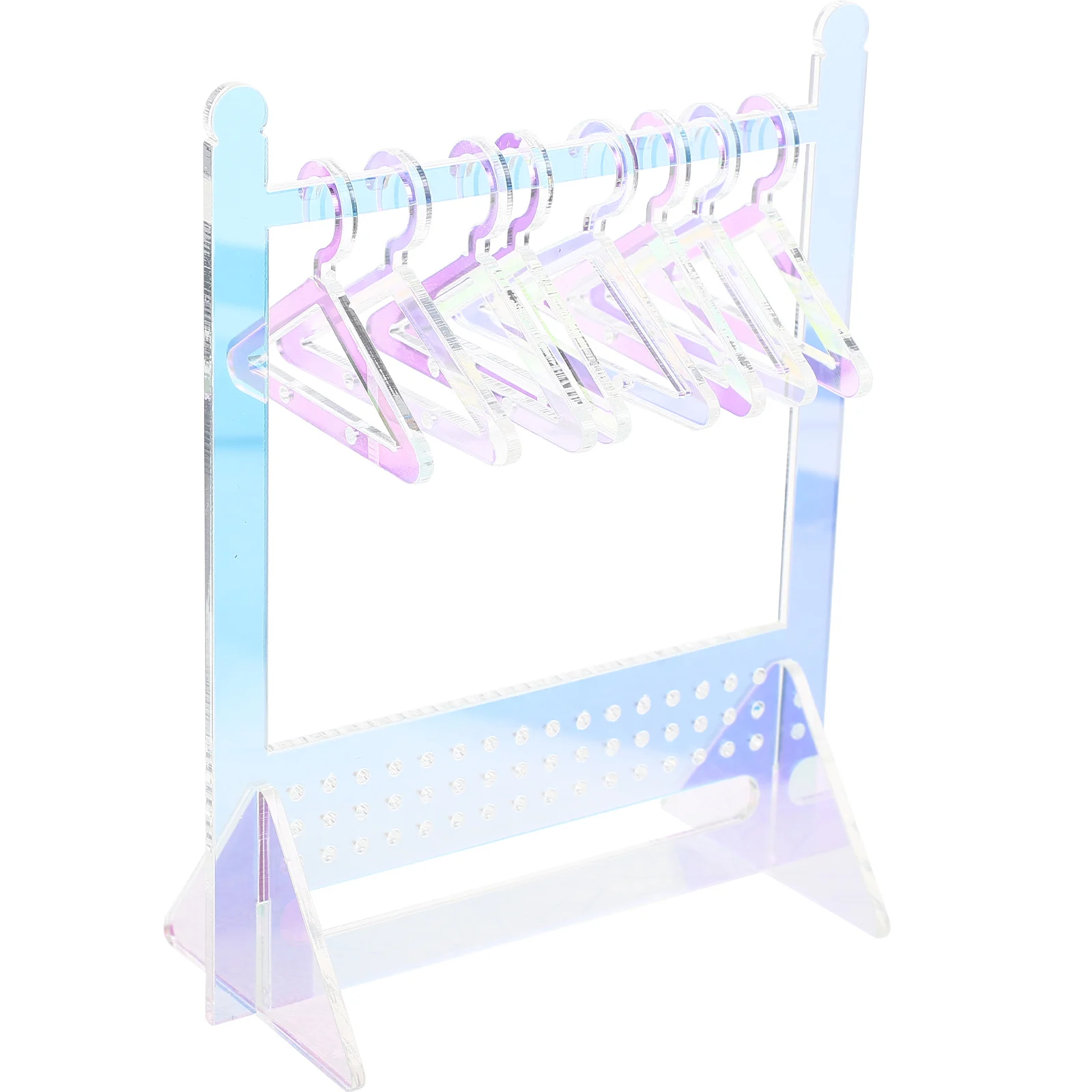 Oorbelplank Acrylstandaard met mini-hangers Sieraden Kleine organisator Oorbellenhouder Rack Display