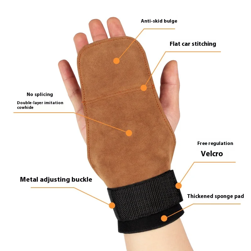 Hand protection, imitation cowhide, wrist protection, fitness and weightlifting equipment, hard pull grip strength belt, protect