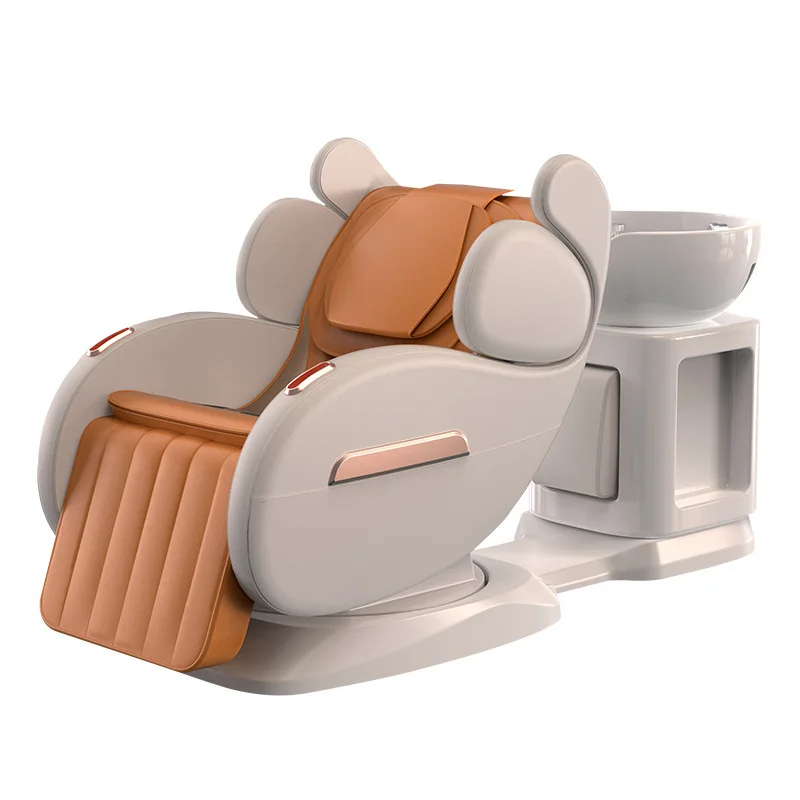massage flush bedside treatment hair scalp care chair multi-functional rotating integrated massage shampoo bed