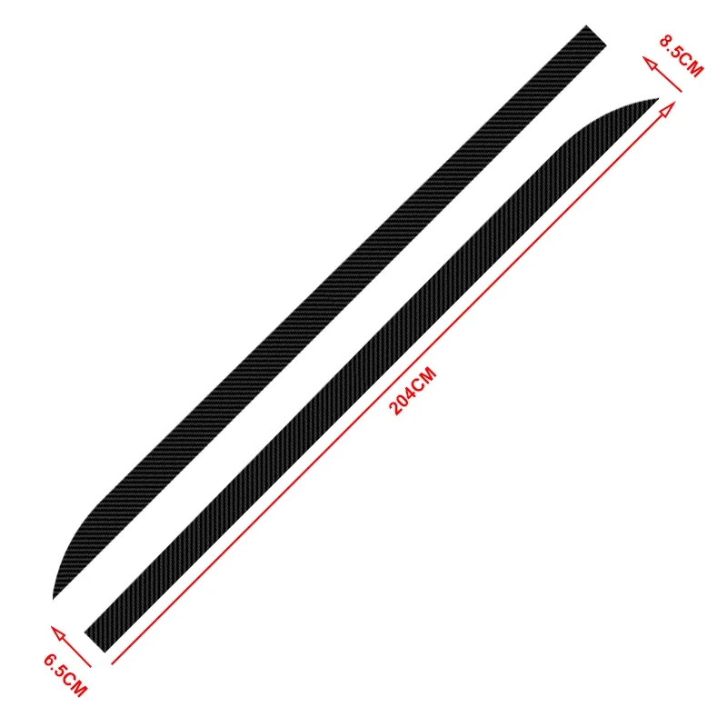 3D Carbon Car Side Skirt Anti-Collision Protector，One Size Fits All Car Part – Compatible with Most Vehicle Makes & Models