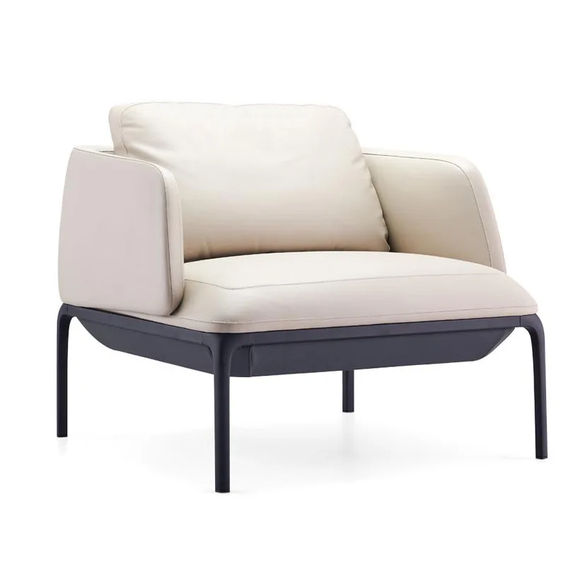 Leren kantoorbank Schoolstrip Enkele vrijetijdsbesteding Leren wachtbank in de voorhal