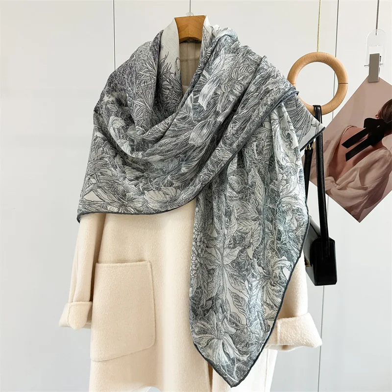 

Large Square Winter Wool Scarves Shawl Womens Winter Elegant Warm Blanket Scarf Wraps