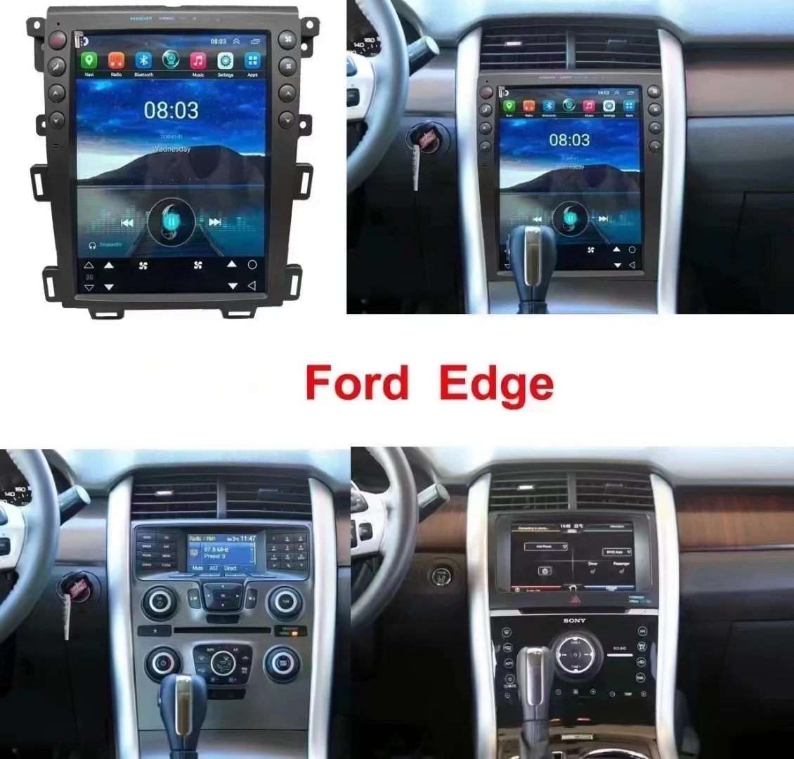 Android 13 For Ford Edge 2015- 2019 Car Radio multimedia stereo video player GPS host Tesla style screen CarPlay