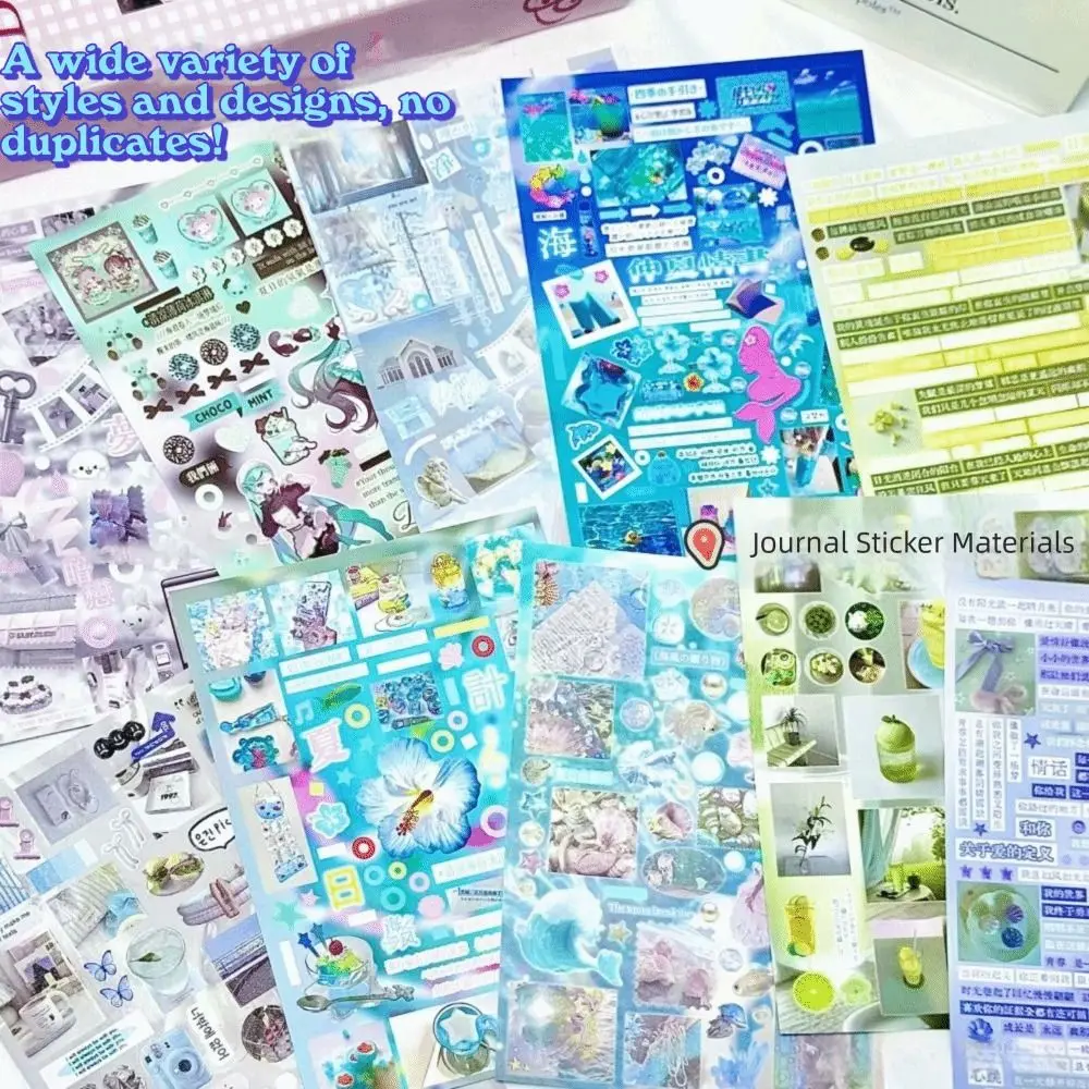 

New 24 Pages Y2K Stickers Book DIY Kawaii Journal Stickers Scrapbooking Stickers Removable Decorative Sticker