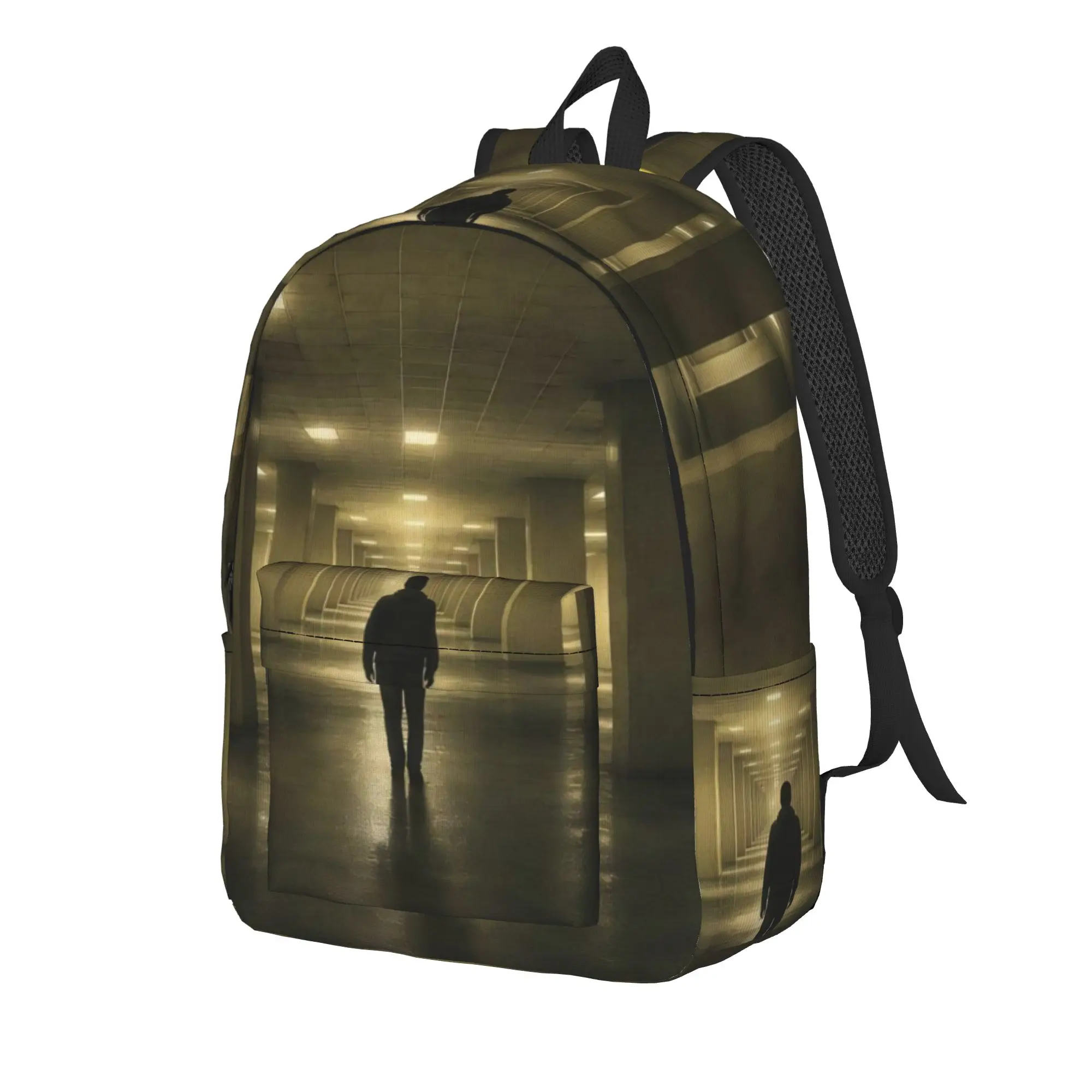 Backrooms Horror Movie 2026 Cool Backpack Lightweight Student Work  Daypack for Men Women College Canvas Bags
