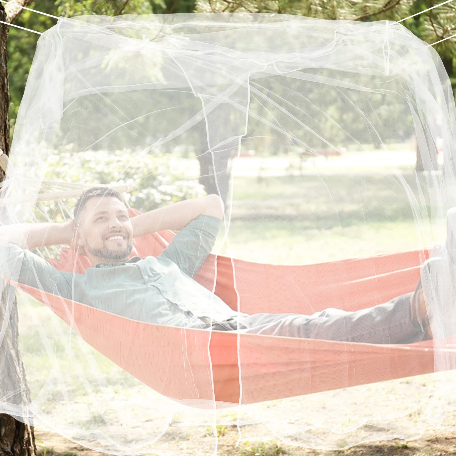 

Outdoor Camping Mosquito Net Rectangular Foldable Breathable Mosquito Mesh Tent Easy Setup Portable Patio Bug Net 78.6x47.2x78.6