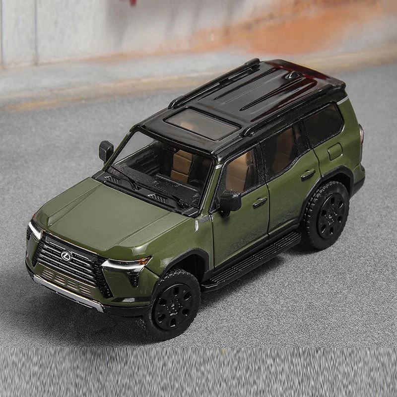 Die-cast 1:64 Alloy Lexus Gx550 Simulation Car Model Christmas Gift Static Ornament Fan Collection Souvenir