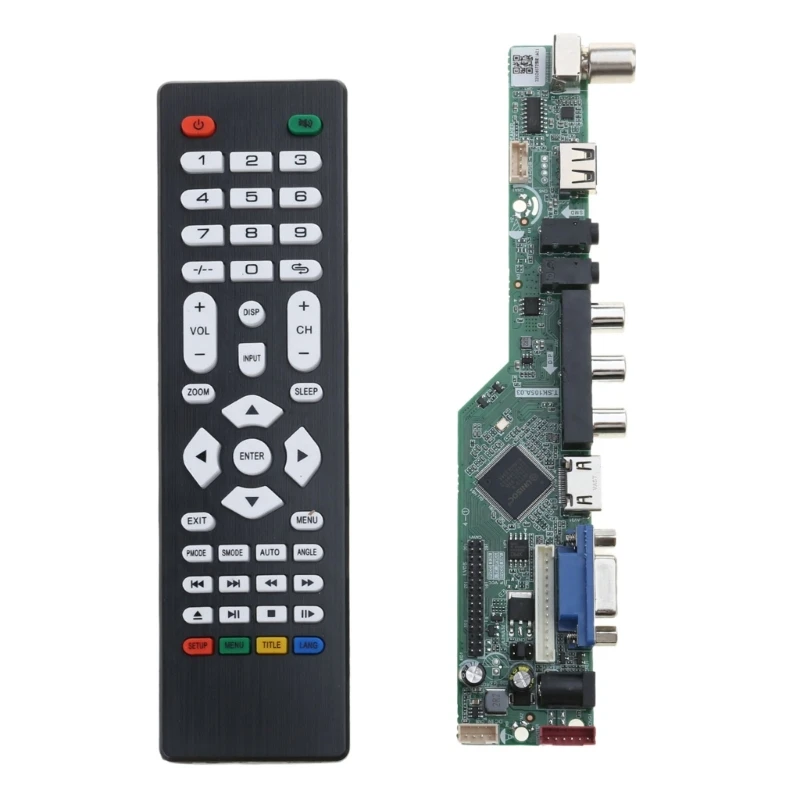 TV Motherboard T.SK105A.03 Universal LCD TV Controller Driver Board PC/TV/USB Interface High Performances Replacement