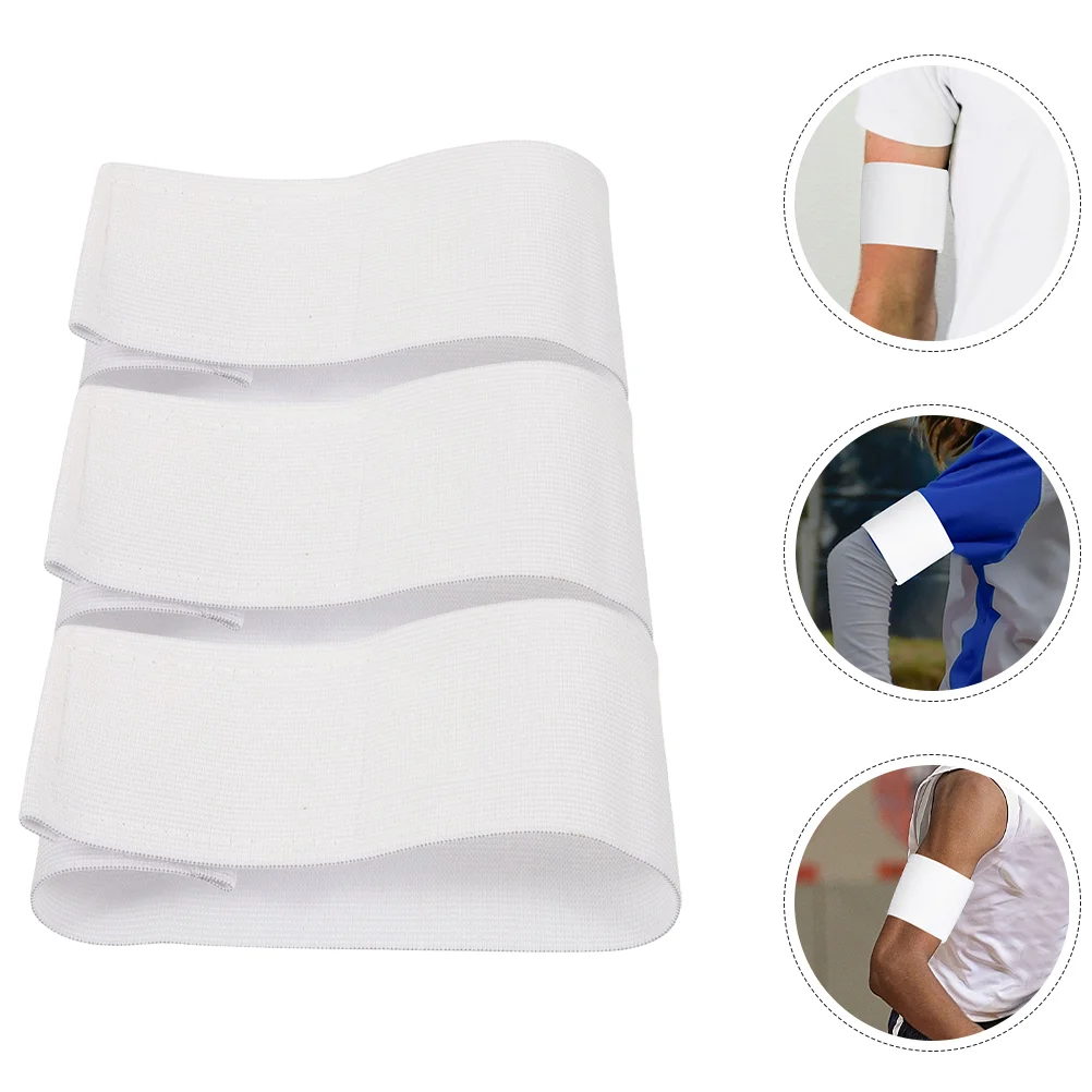 

DIY Soccer Football Rugby Armbands Captain Leader Armbands Blank Nylon Armbands Adjustable White mourning funeral universal