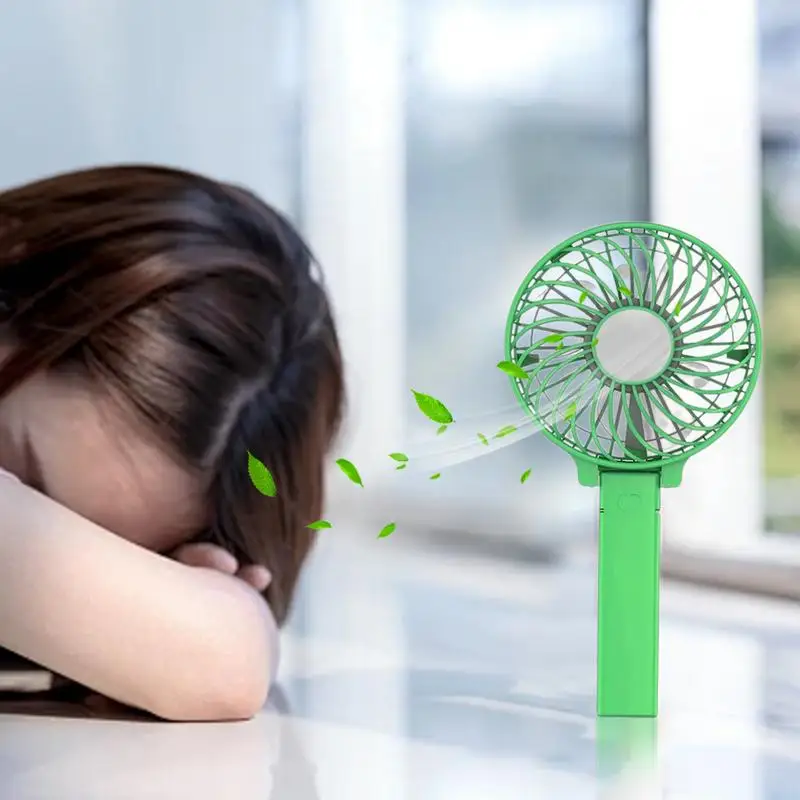 Foldable Mini Fan Rechargeable Personal Fan With 3 Speed Intelligent Battery Powered Hand Fan Portable Hand Held Fan For Summers