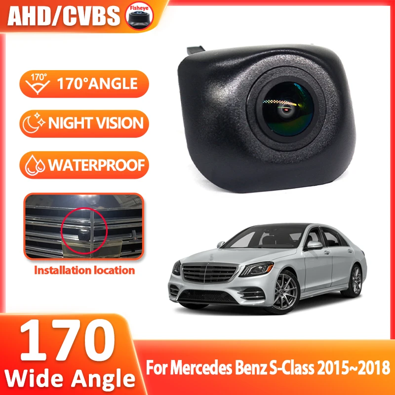 

CCD AHD 1080P Vehicle Logo Front View Camera For Mercedes Benz S-Class 2015 2016 2017 2018 Front grille Camera Wide Angle 170°