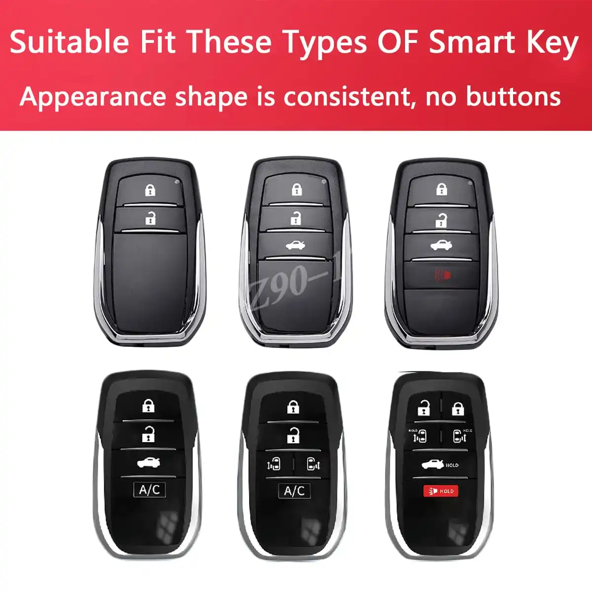 For Toyota Key Protector Black Transparent Cover For Corolla Cross Yaris Sienna Venza Harrier Hilux Tundra Mirai Land CruiserAlp
