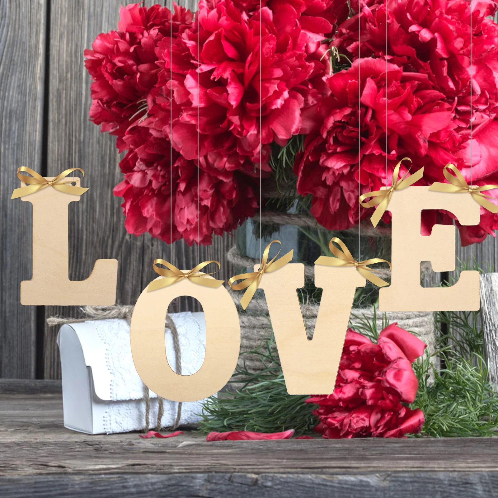 

66pcs Wooden Letters Alphabet Slices Natural Lightweight for Crafts Decor Gifts Tags Cards Making Sewing Accessories
