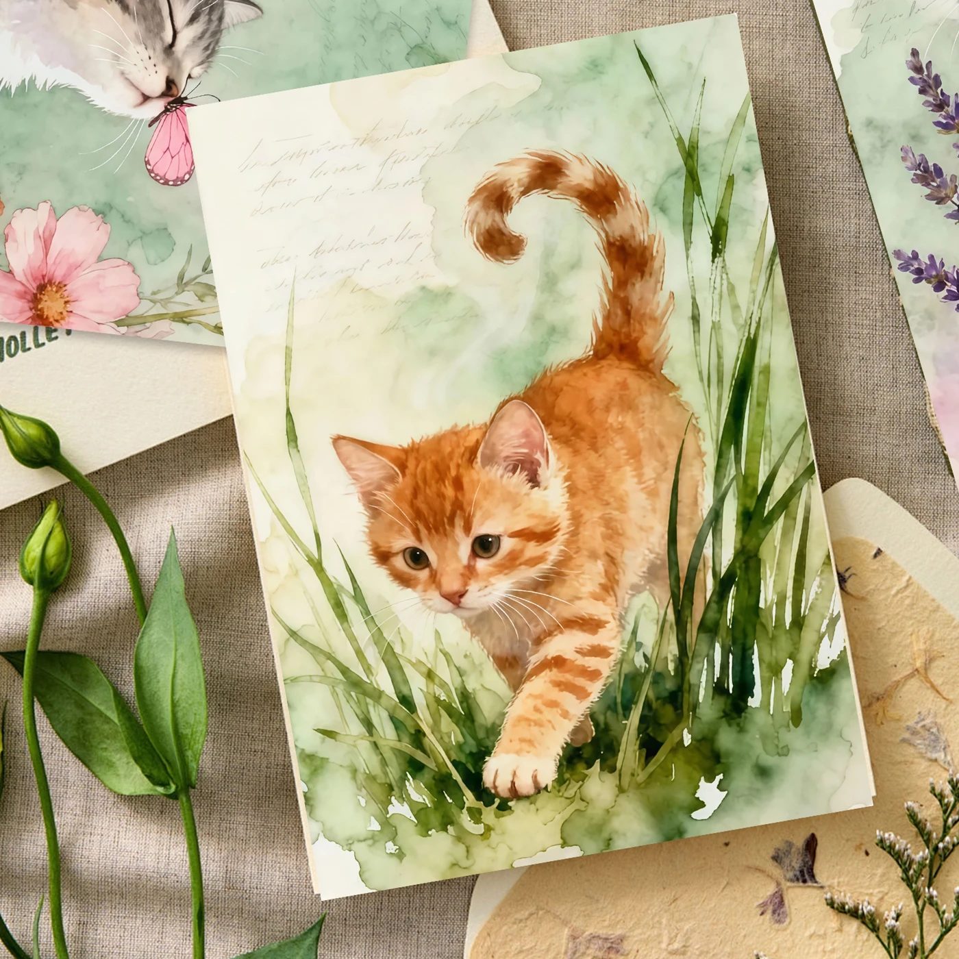 20PCS Cute Cat Postcards, Vint - Collectible Vintage Greeting Cards ulasan dan harga