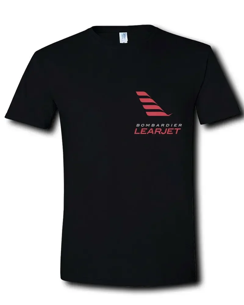 Learjet Bombardier Aerospace Aircraft Jet Pocket Design Black T-Shirt 2019 Unisex Tees