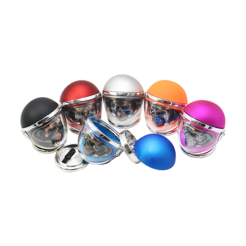 2024 New Helmet Ghost Head Skull Style four-layer zinc alloy grinder creative 78mm tobacco cigarette grinder