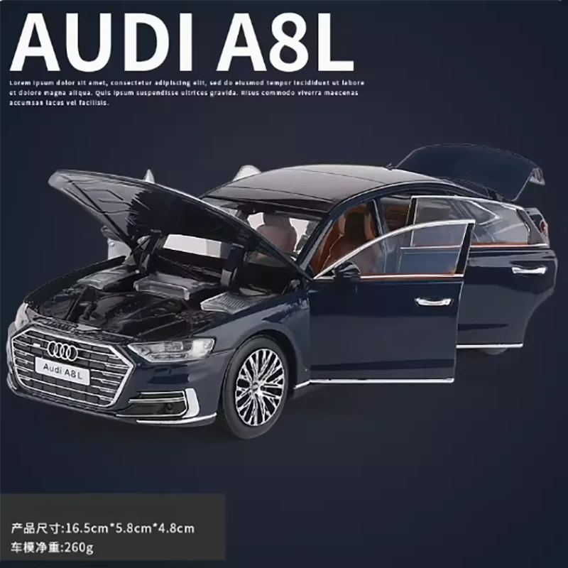 โมเดลรถ Audi A6 A8L/Q5อัลลอยจำลองโมเดลรถยนต์ของเล่นของสะสมจัดแสดงของที่ระลึก