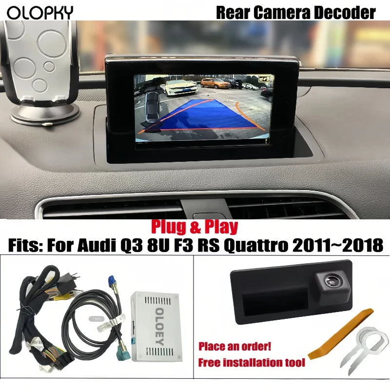 

Plug & Play Reverse Camera For Audi Q3 RSQ3 8U 2011 ~ 2018 Original Screen HD Night Vision Front Rear View Parking Camera Kit