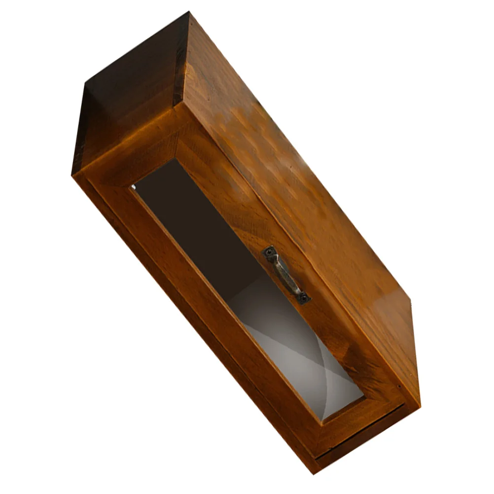 

Retro Computer Monitor Stand Storage Box Wooden Acrylic Material Desktop Organizer Drawers Safe Reliable Vintage Style