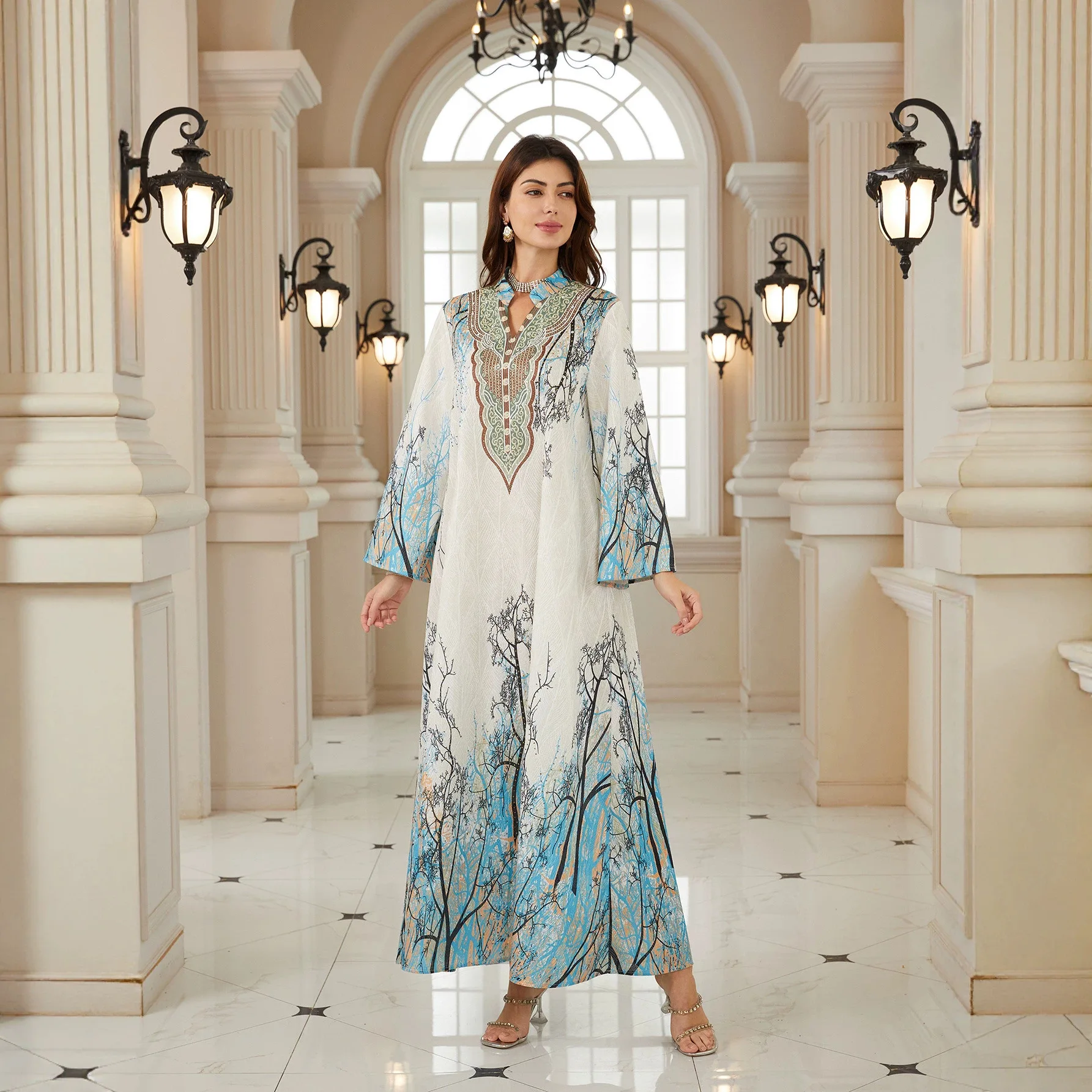 Dress Women Eid Muslim Abaya Diamonds Dresses Jalabiya Ramadan Party Long Robe Morocco Dubai Abayas Kaftan Islam Vestidos