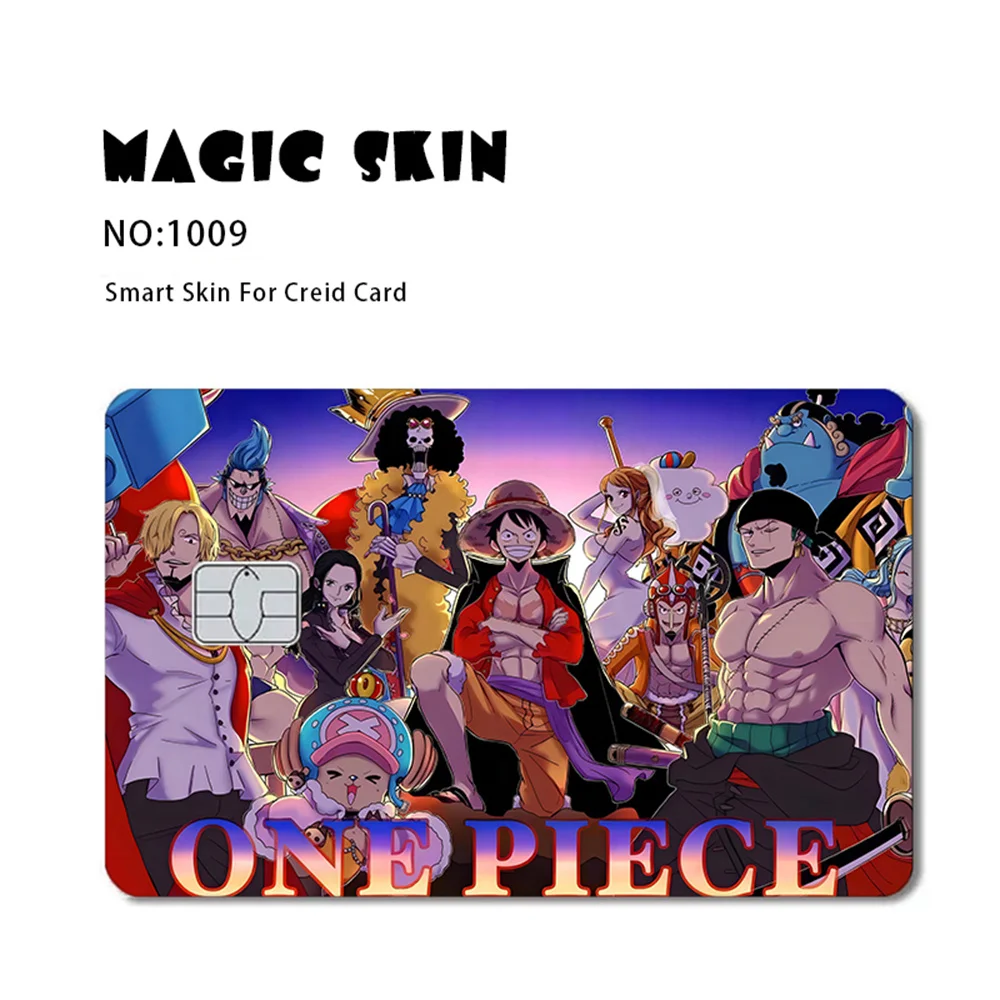 Anime ONE PIECE Luffy Zoro Ace Robin2.5D HD Matte 3M PVC Sticker Film Tape Skin for Credit Card Debit Card Stickers Decal