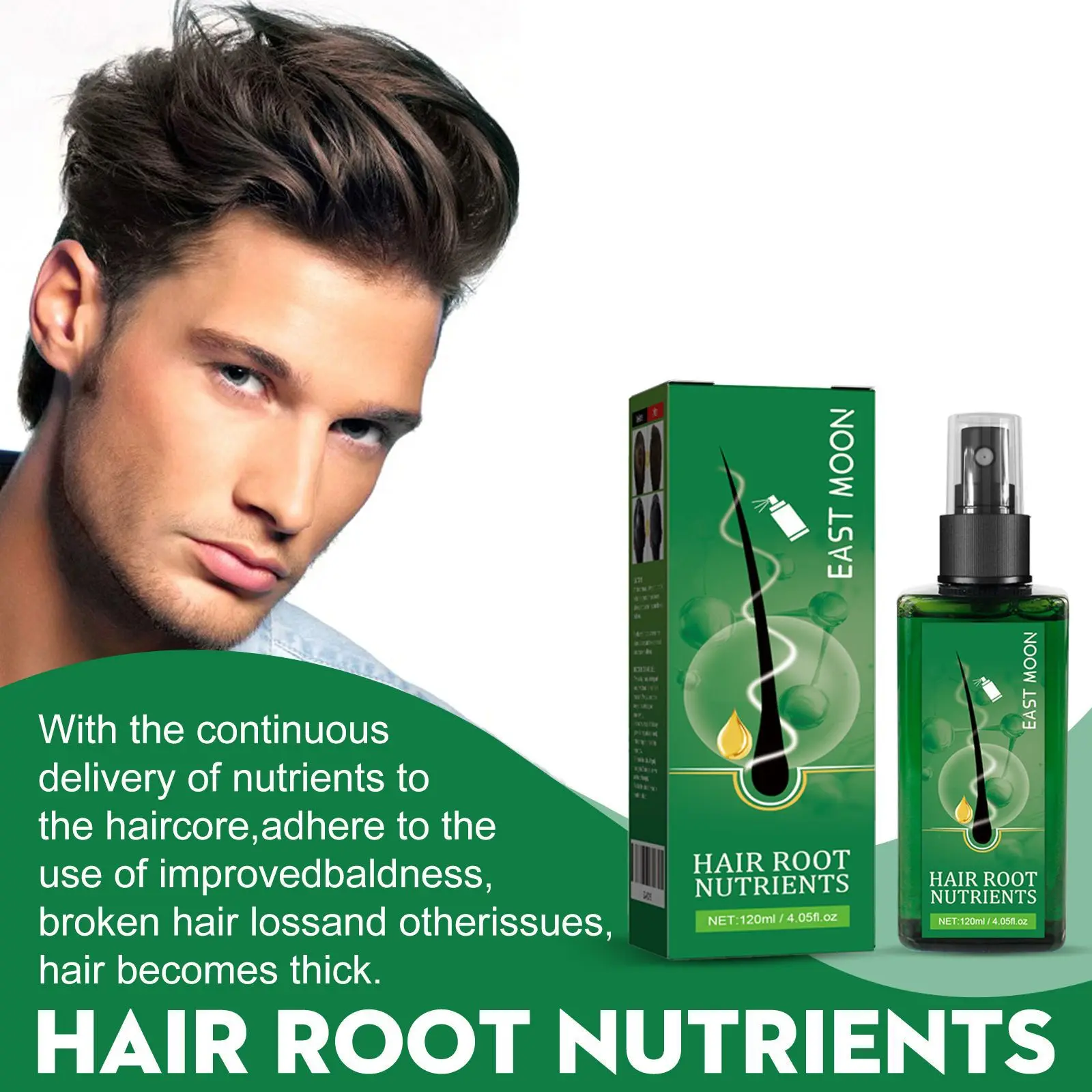 Hair Growth Spray Prevent Baldness Regrowth Thicken Moisturize Smooth Repair Damaged Improve Split Dryness Anti Hair Loss Serum