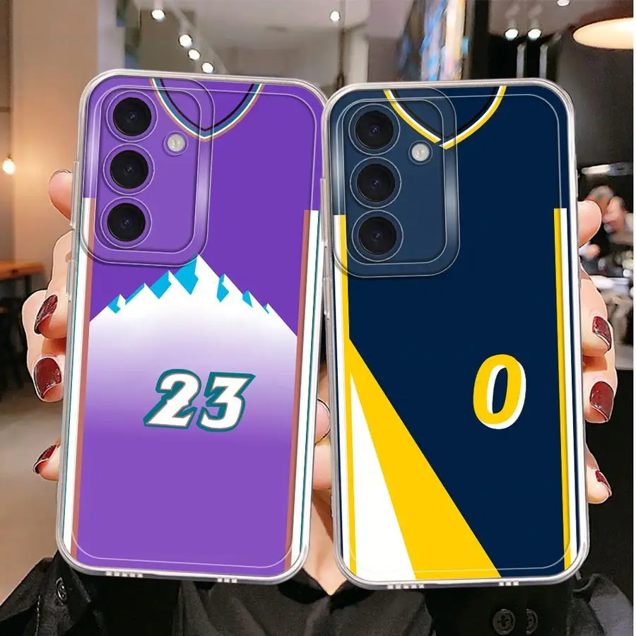 Funda blanda transparente con diseño Digital de fútbol para Samsung Galaxy A54 A55 A50 A51 A50 A03 A53 A72 A05 A73 A06 A56 A52 A71 A04 A31 A02