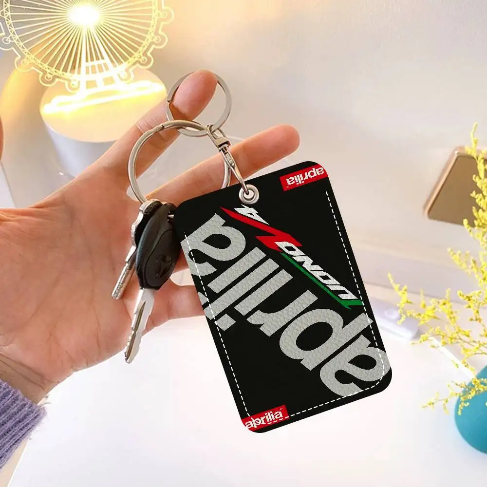 A-Aprilia Motorcycles Rectangle Keychain Card Holder, Badge Credit Card Holder, Student ID Card Holder, Bus Cards Cover