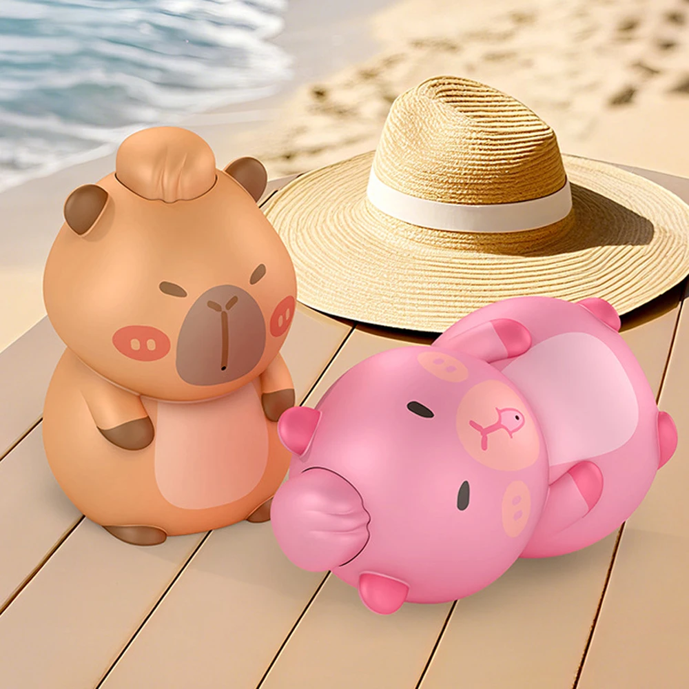 

3pcs/set Cartoon Capybara Water Spray Toy Press Type Long Range Capybara Bath Toy Small Portable Capybara Water Fighting Toys
