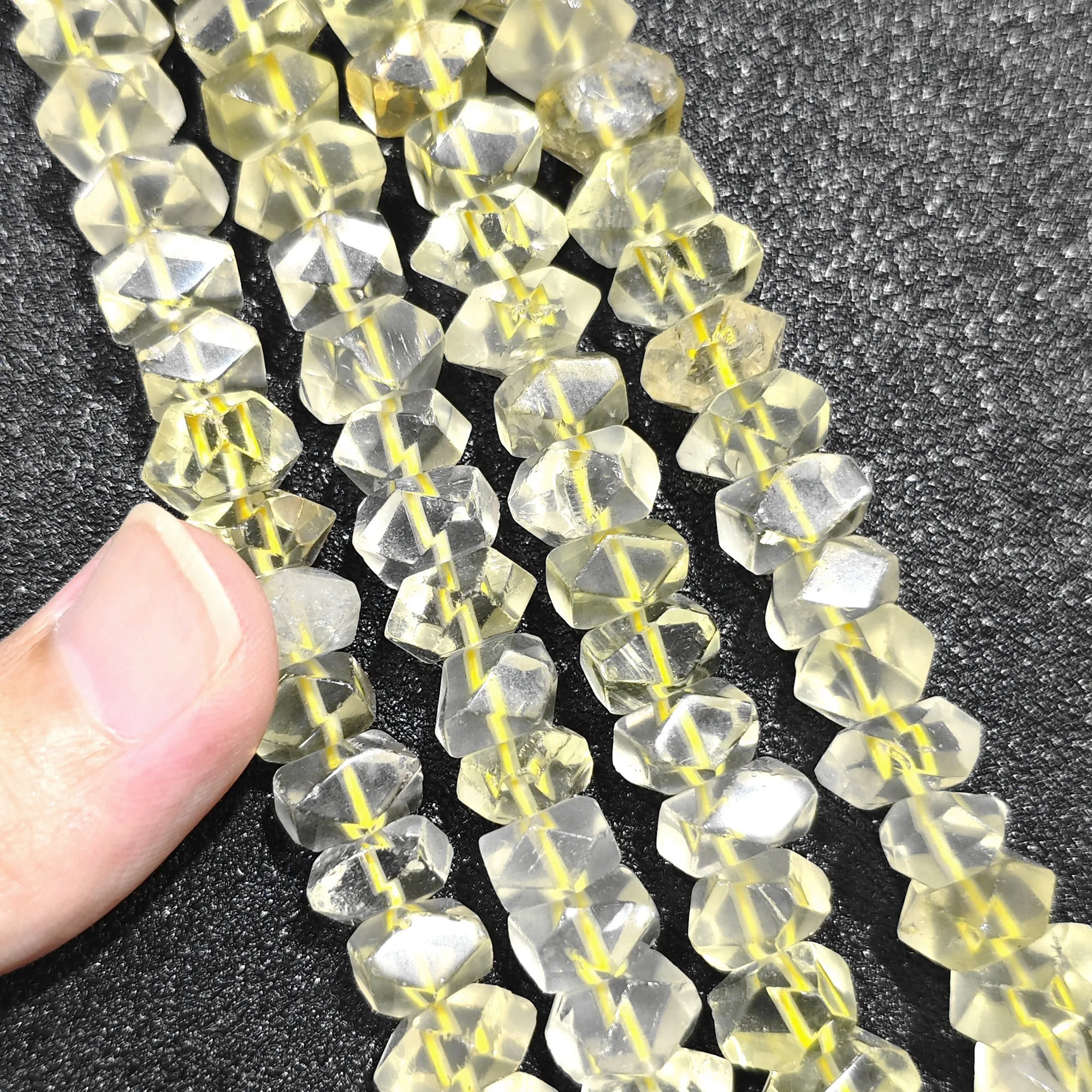 خرز كوارتز أصفر متعدد الأوجه، - مراجعة Facet Machine Gemstone Cutting وسعره