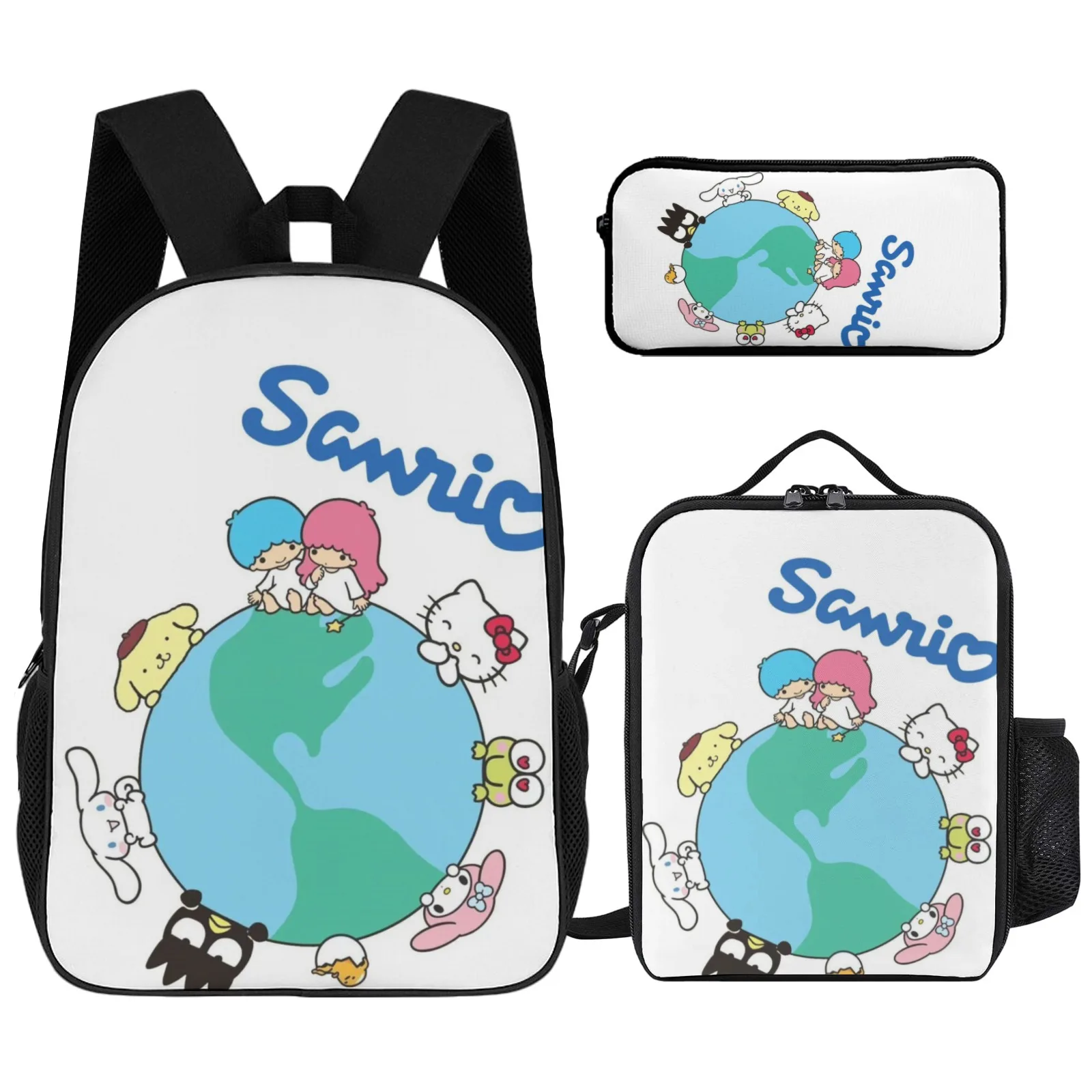 

Сумка для книг с принтом Hello Kitty Mochilas De Hombre, школьные сумки для девочек, 17-дюймовый пенал, школьный рюкзак, сумка для обеда