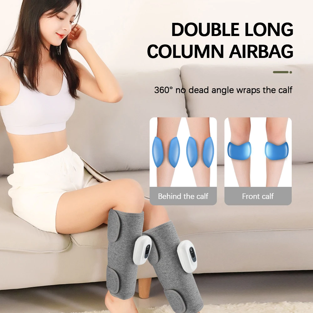 

Leg Massager Air Compression Calf Massage Relax Leg 3 Modes 360° Air Pressure Air Bag Leg Massage Rechargeable