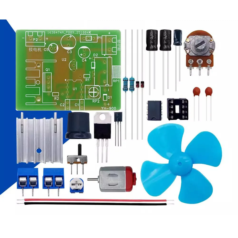 NE555-Based Construction Kit for Assembling Motor Speed Controllers and LED Dimmers with Dual Potentiometer Adjustment