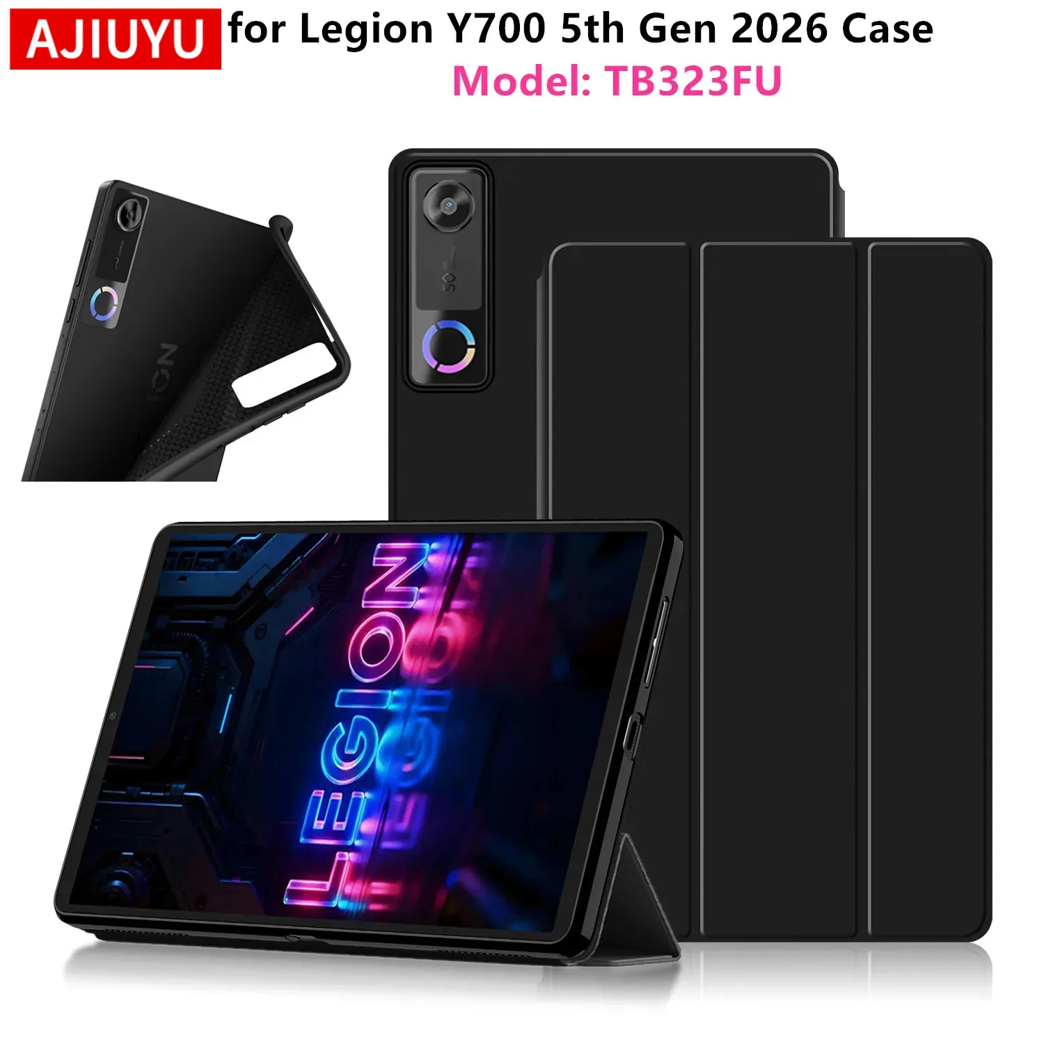 

For Lenovo Legion Y700 2026 Case 5th Generation 8.8 inch TB323FU Tablet Flip Stand Cover for LEGION Y700 5th Gen Case TPU Shell