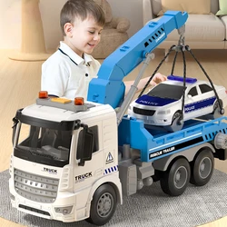 Large Inertia Trailer Toys Road Transport Crane Engineering Model Children's Educational Sound And Light Toy Car Gift Boys Toys