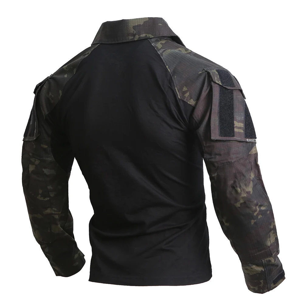 Emersongear E3 Kampfshirts Herren Oberteile Tarnmuster T-Shirt Langarm Sport Jagd Outdoor Wandern Training MCBK – Detail 6