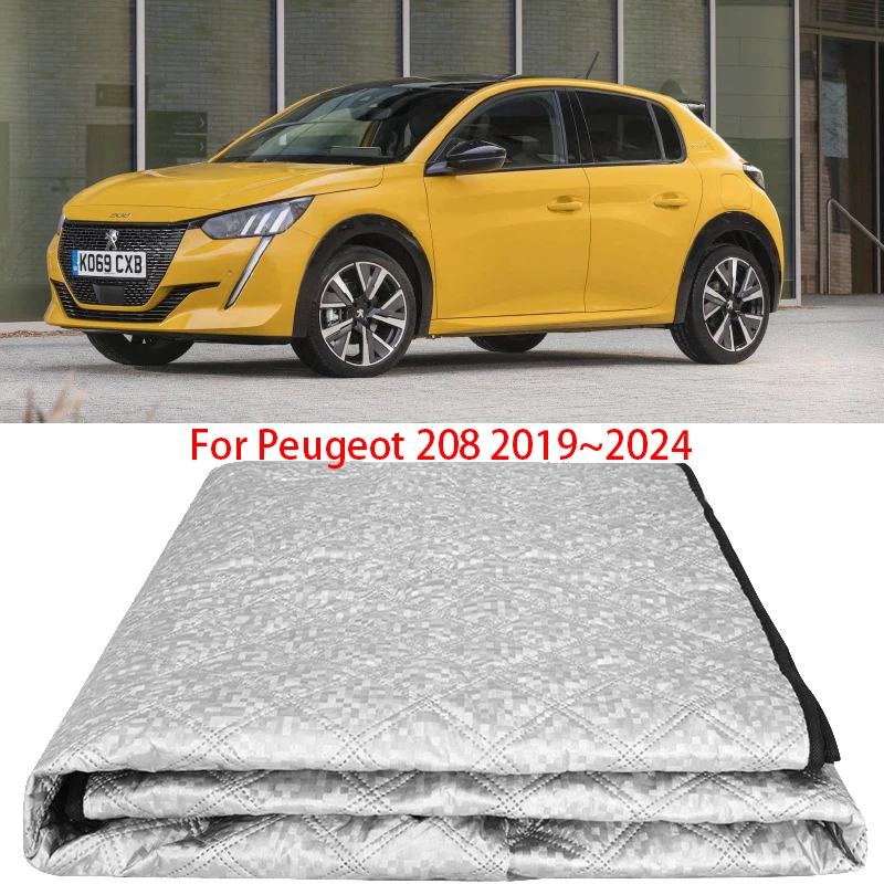 Car Windshield Snow Cover For Peugeot 208 E-208 GT MK2 P21 2019~2024 2019 2020 2023 Sunshade Anti-frost Protective Accessories