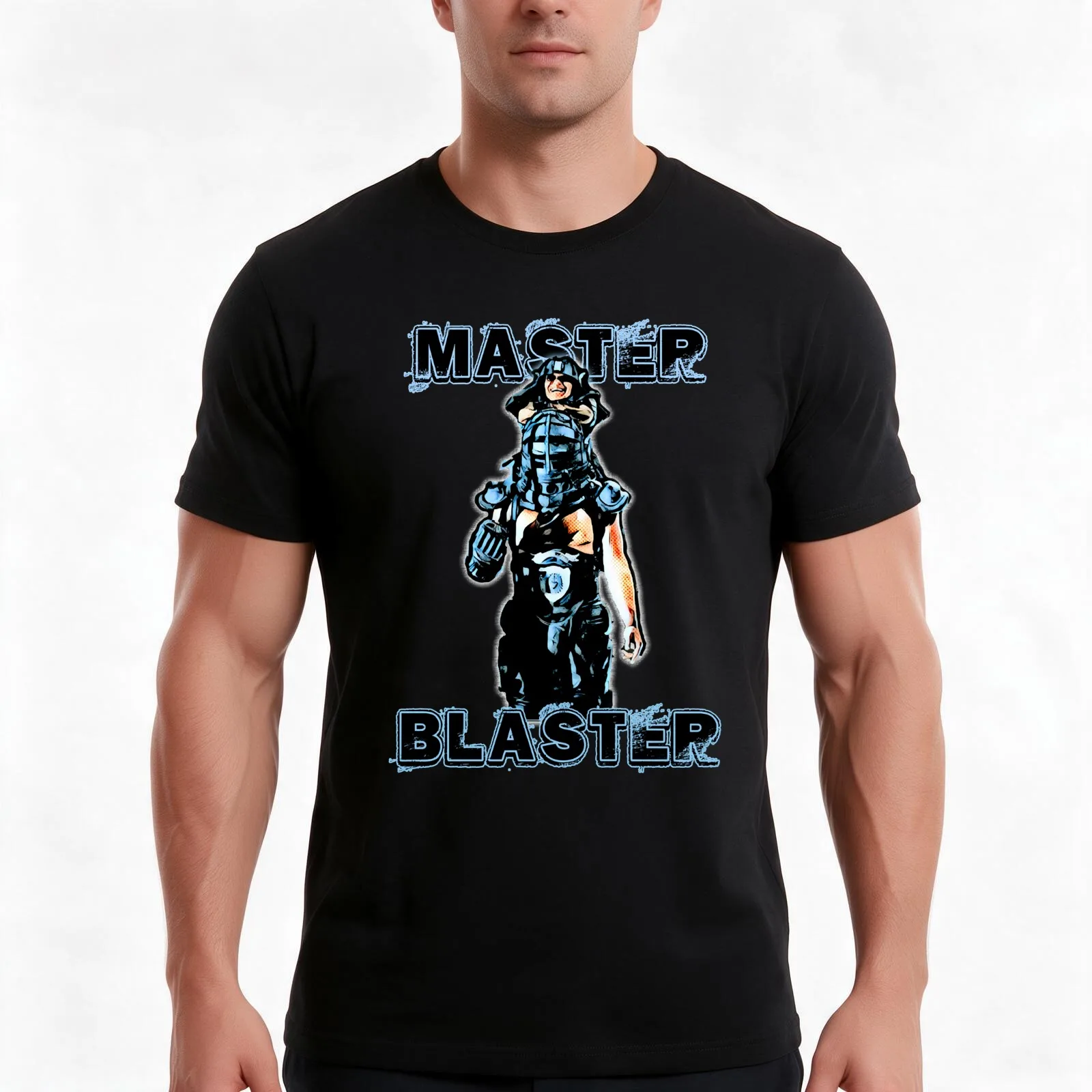 Master Blaster T-Shirt Summer Casual Cotton Tee Oversized Streetwear Tops Vintage Graphic Print Loose Fit Short Sleeve
