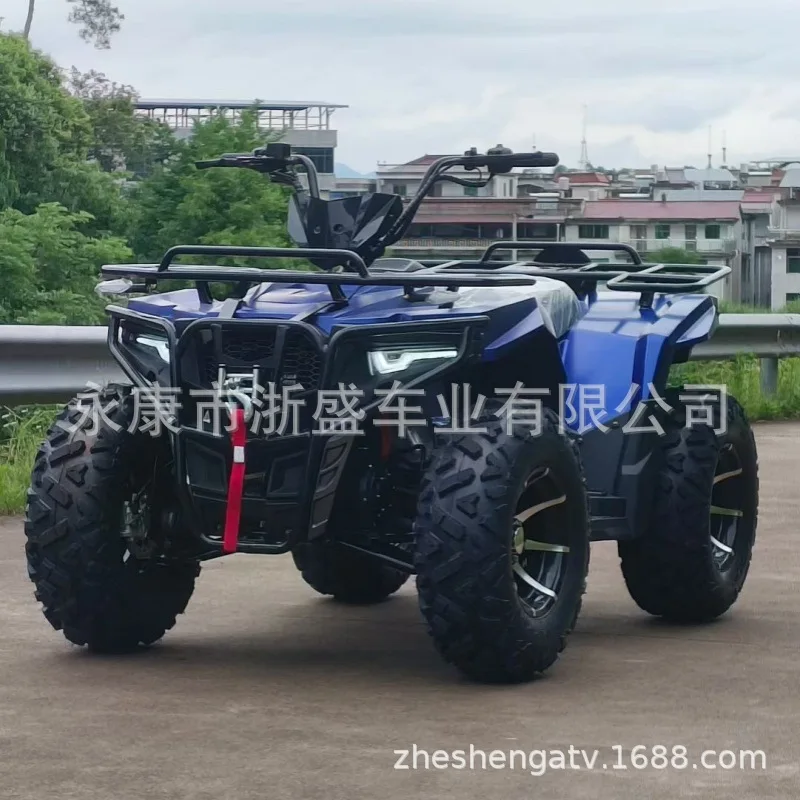 Electric 4WD Beach Buggy, 4 Wheel Off-Road ATV 10000W, All-Terrain Mountain Motorcycle, Quad Bike