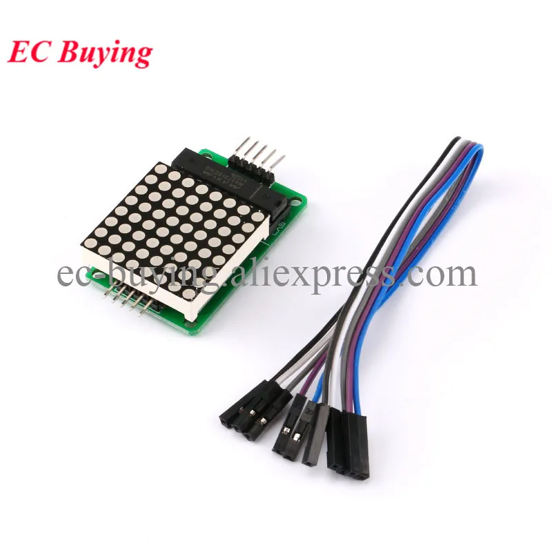 MAX7219 8*8 Dot Matrix Module Microcontroller Module Display Module MCU LED Display Control Module For Arduino 5V