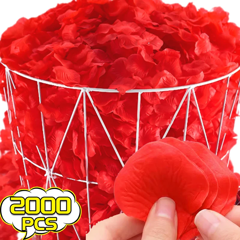 Artificial Rose Petal Colorful Simulation Silk Rose Petal Flower for Valentine's Day Wedding Party Romantic Decoration Wholesale