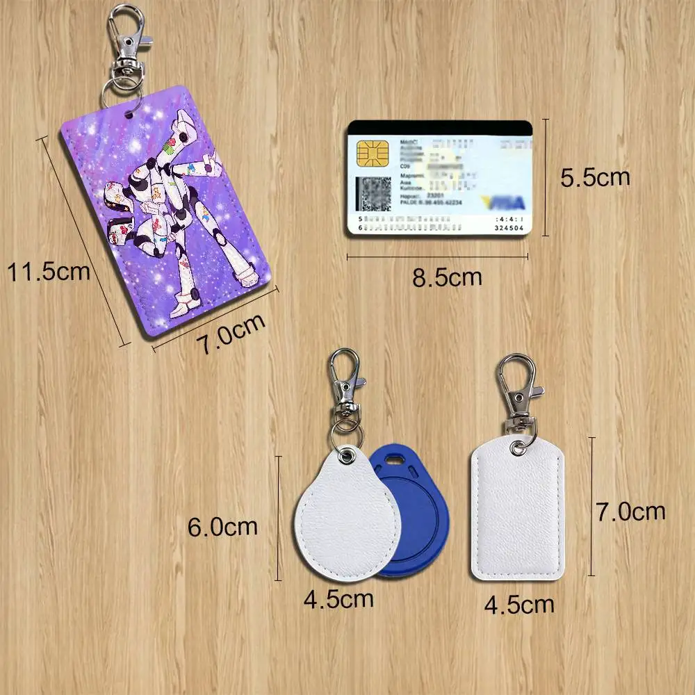 Eric Deborahbot 5000 Mitchells Machines Leather Card Holder with Exquisite Keychain purpose Case for Metro ID Access Control