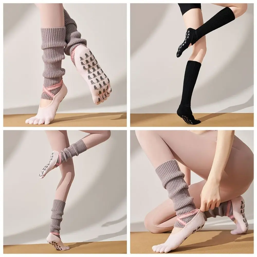 

New Cotton Pilates Socks Harajuku Street Breathable Strappy Grip Sock Non-Slip Grip Sweat-absorbent Yoga Socks